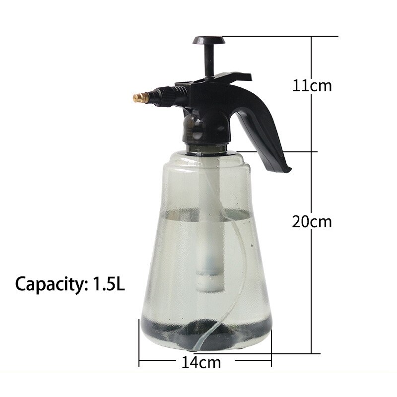 50Oz Pump Sprayer Plant Mister Hand Pressure Sprayers for Lawn and Garden 1.5L (Black)