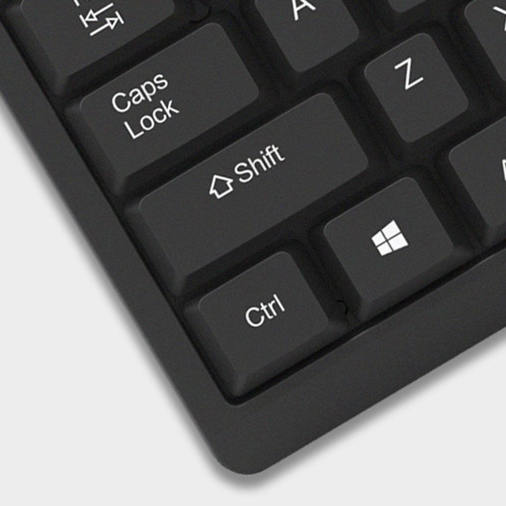 Wireless Home Keyboard USB Silent Keyboard Waterproof Office Keyboard with without Battery (Black)