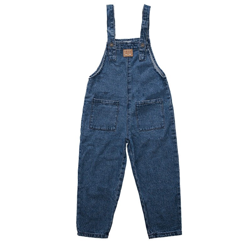 Monos vaqueros de para niñas, peto suelto de algodón para adolescentes, pantalones vaqueros de 5 a 13 años, novedad de primavera y otoño: 5