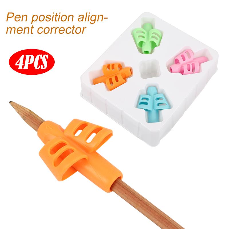 Rubber 4pcs/Lot Writing Aid Grip Writing Posture Trainer Writing Posture Correction Durable Pencil Holder Correcting Student