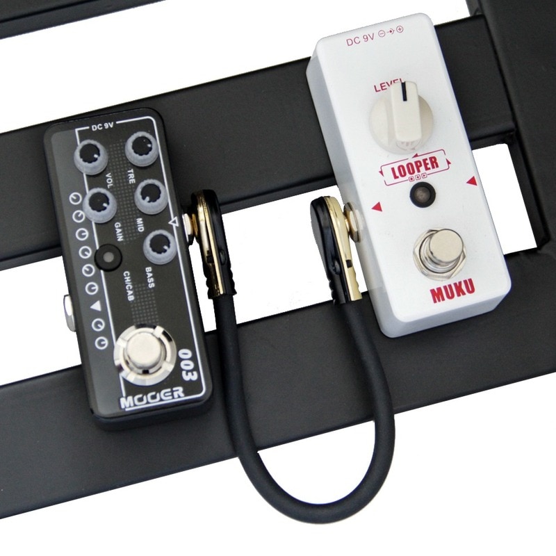 3PCS/ 6PCS Guitar Patch Cables Right Angle 15/30CM 1/4 Instrument Cables for Guitar Effect Pedals