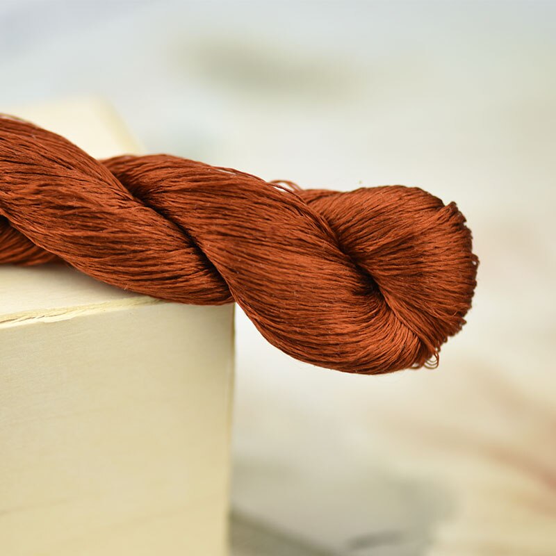 1pcs/400m silk embroidery thread / 100% silk thread /hand embroidery embroider cross stitch/ reddish brown/8 gradient colors: 7