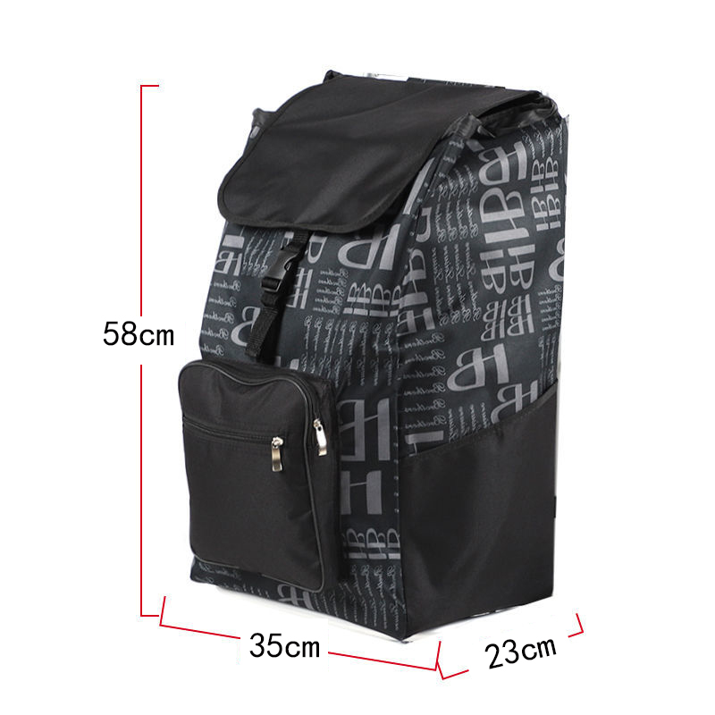Storage Bags for Trolley Shopping Cart Woman Market Purchase Basket Trailer Portable Cart Large Luggage Bags Foldable Handbag: VIOLET/紫罗兰