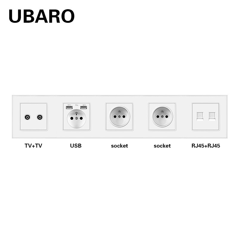 UBARO French Standard Crystal Glass Panel Wall Soc... – Grandado