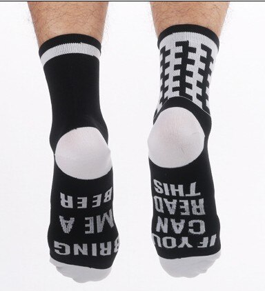 Als je kan lezen deze Unisex Outdoor Sport Fietsen Sokken Mountain Sokken MTB Fiets sokken: Black