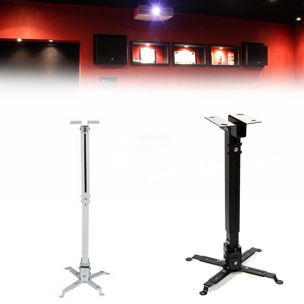 Durable Projector Ceiling Bracket Universal LED Projector Bracket Holder Adjustable 43-65CM Hanging Bracket Swivel Mount Holder