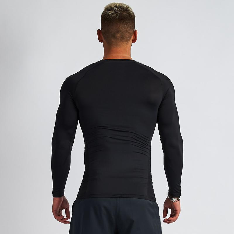 Lauf T-Shirt Männer Rollkragen Kompression Shirt trainieren Fitness Spitzen Herbst Bodybuilding Kleidung Fitnessstudio Langarm T Hemden