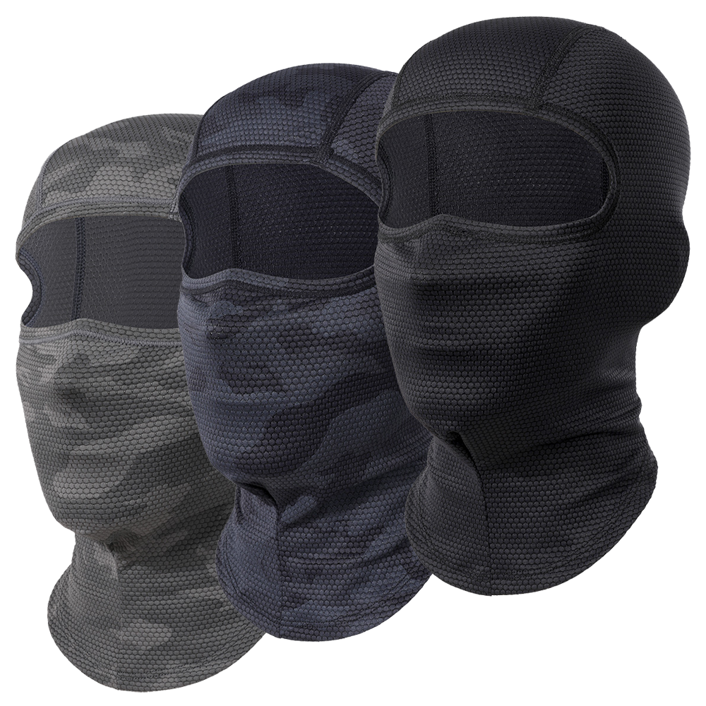 Ciclismo rosto cheio balaclava máscara facial de resfriamento respirável gelo seda wicking absorvente chapelaria para capacete da bicicleta equitação engrenagem: Cinza escuro