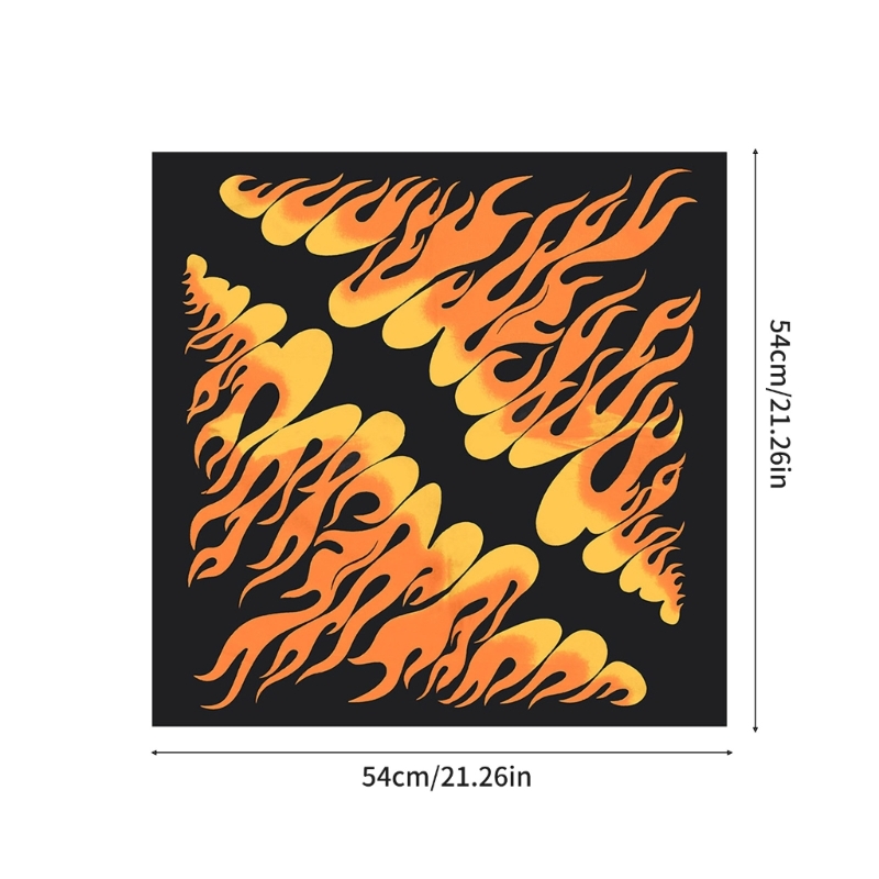 21 '' flammen-bandana-kopftuch-Turban für damen und herren, streetstyle-Turban, unisex-kopftuch, bandana mit feuermuster