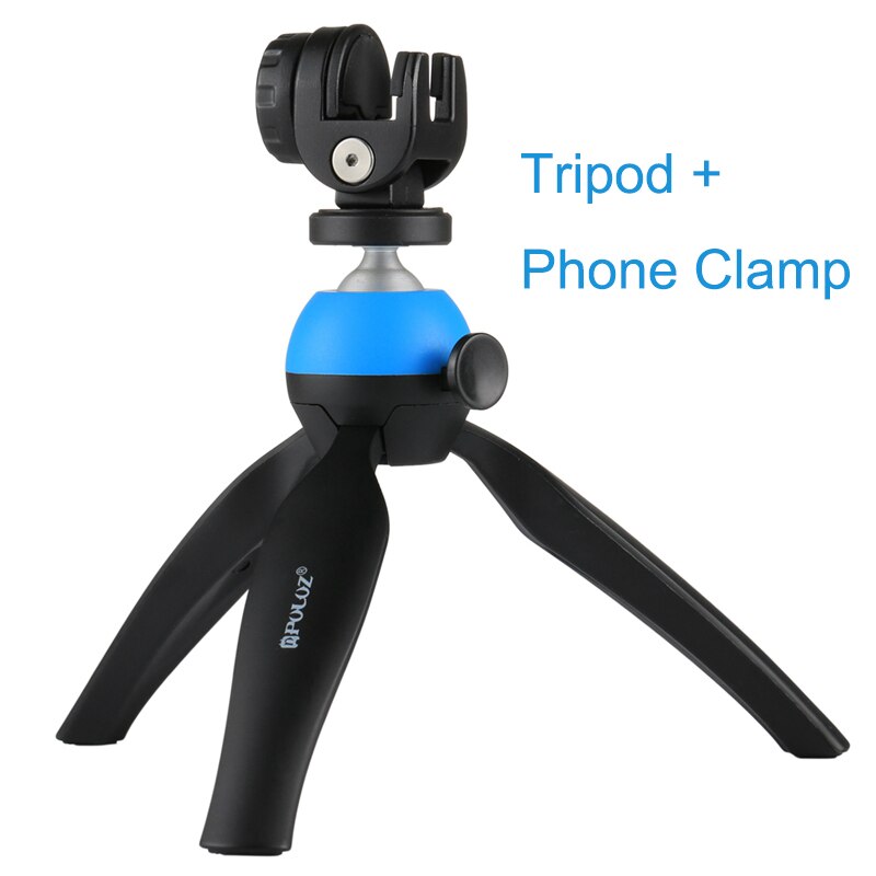 PULUZ 360 Grad Rotation Panorama Kopf Stativ Bluetooth Remote Panorama Fotografie Mit Fernbedienung Montieren Telefon Klemme: Blue Tripod Clamp