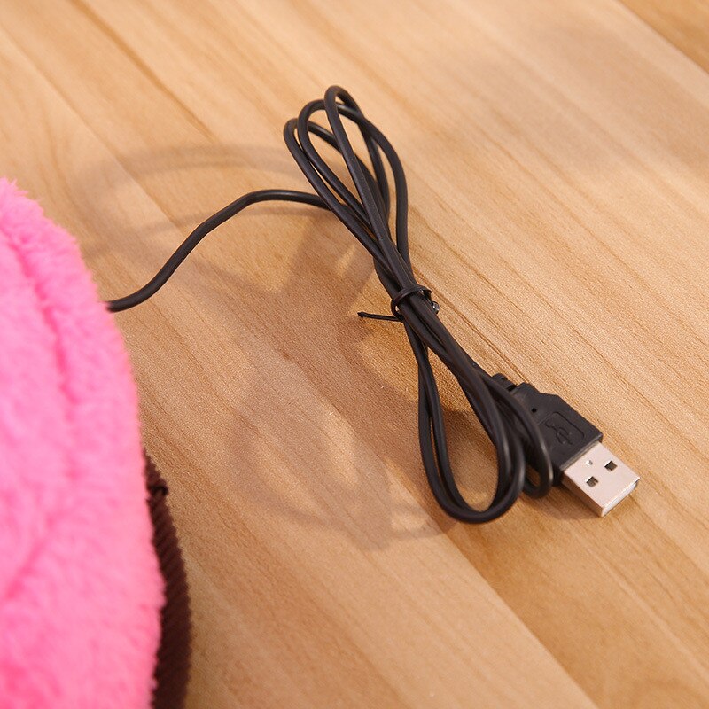 Tapis de souris chauffant USB 5V, en tissu doux en peluche pour ordinateur portable, chauffant pour femmes, de bureau, tapis d&#39;hiver, directe