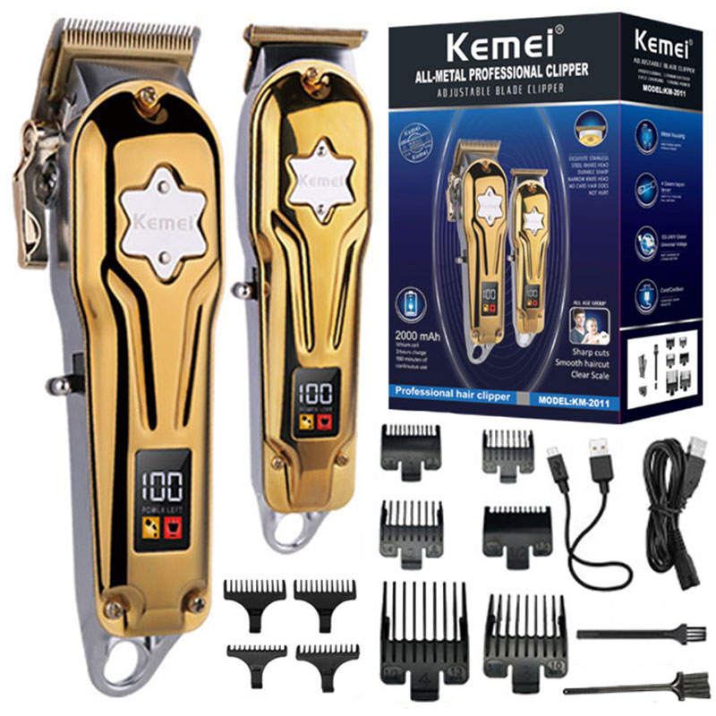 barber shop Combo Kits Electric Hair Clipper For Men Hair Trimmer Beard Edging Hair Cutting Machine Rechargeable: 2011 with box
