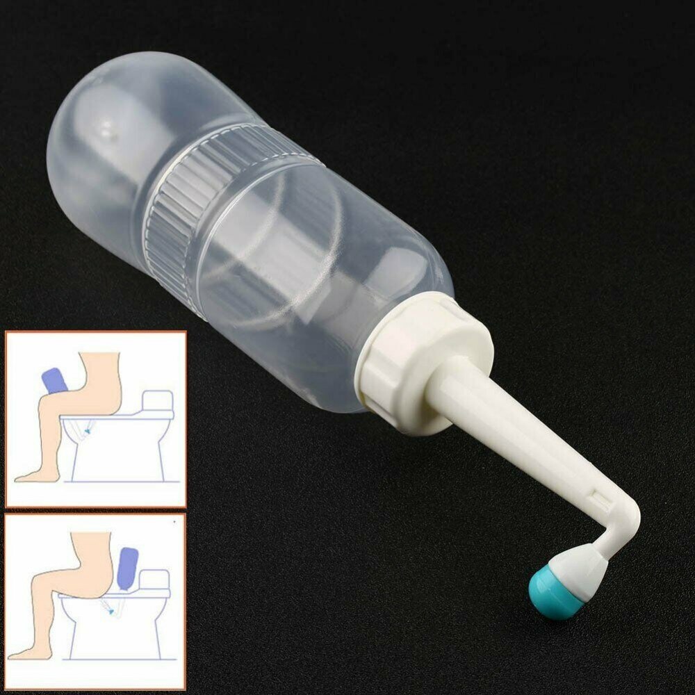 560ML Portable Seat Toilet Sprayer Personal Cleaner Hand Held Seat Bidet Tackle Toilet Hygiene Washing Anus&Vaginal Cleaning