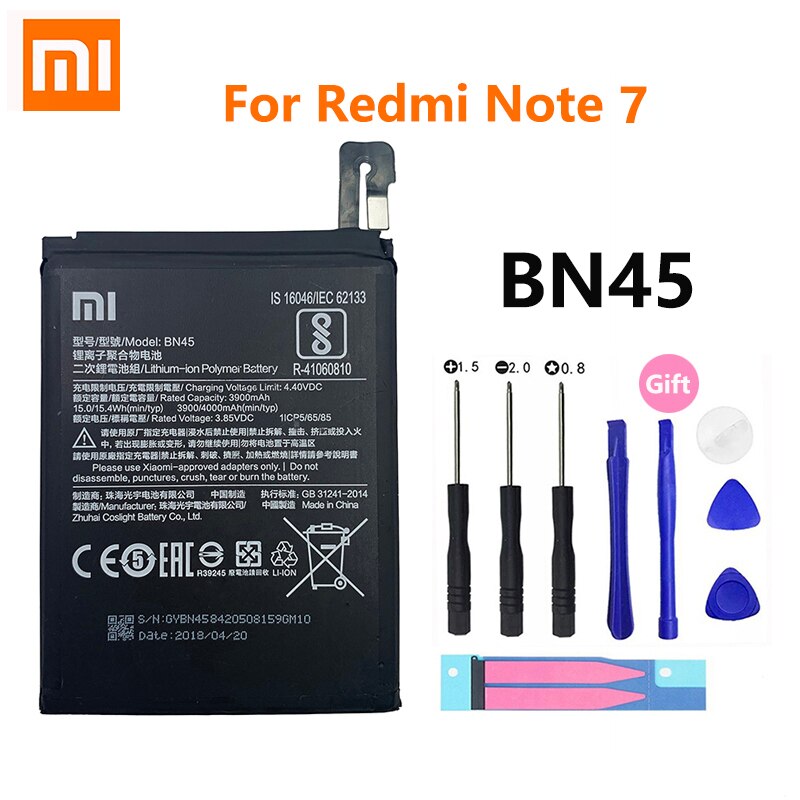 XiaoMi Telefon Batterie Redmi Hongmi Hinweis 3 3S 4 4A 4X 5 5A 5X 6 6 7 7A Gehen pro Plus A2 Lite BN41 BN31 BM47 Ersatz Batterien: BN45 Redmi Note 5