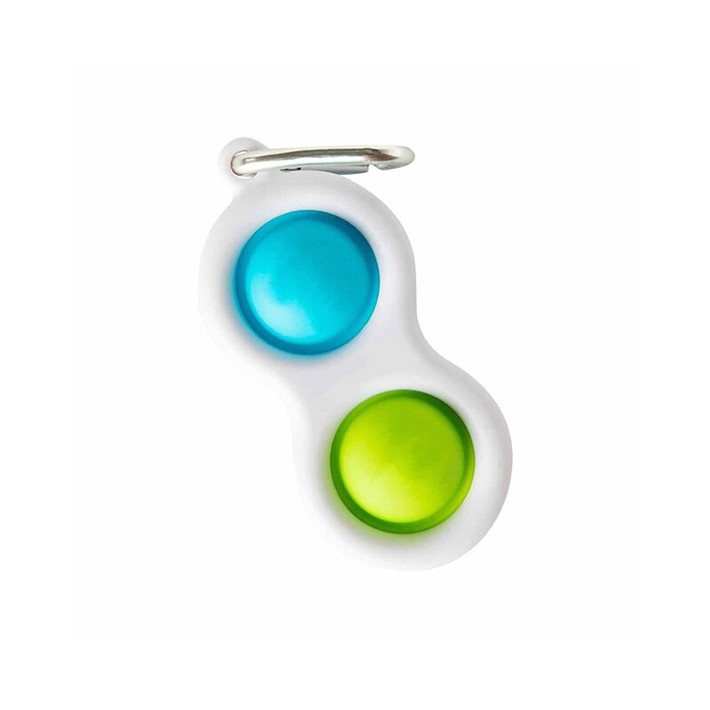 Fidge spielzeug einfache Grübchen quetschen Anti betonen spielzeug betonen Linderung spielzeug adhs autismus spielzeug mit keychain für frauen männer junge mädchen: Grün Blau