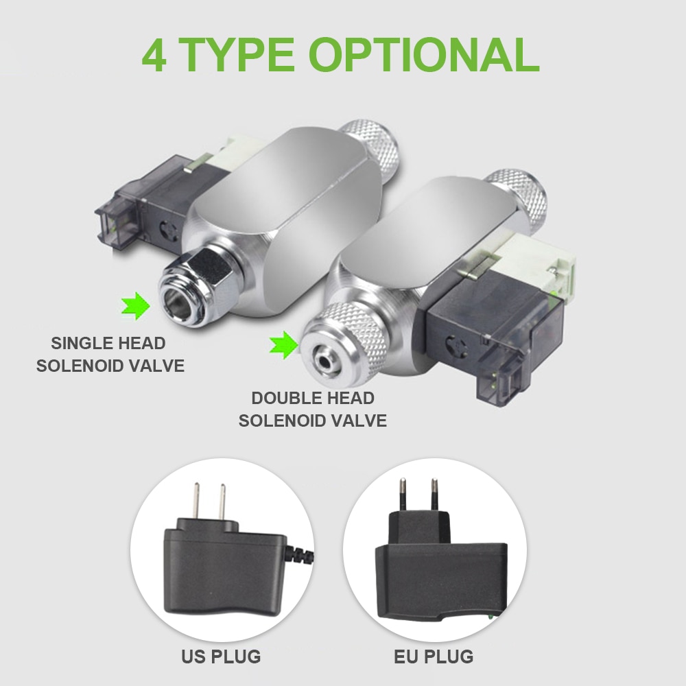 Aquarium CO2 Magneetventiel DC 12V Output Elektrische Magnetische Valve voor Aquarium Aquarium Accessoires Dubbele Hoofd CO2 Solenoid