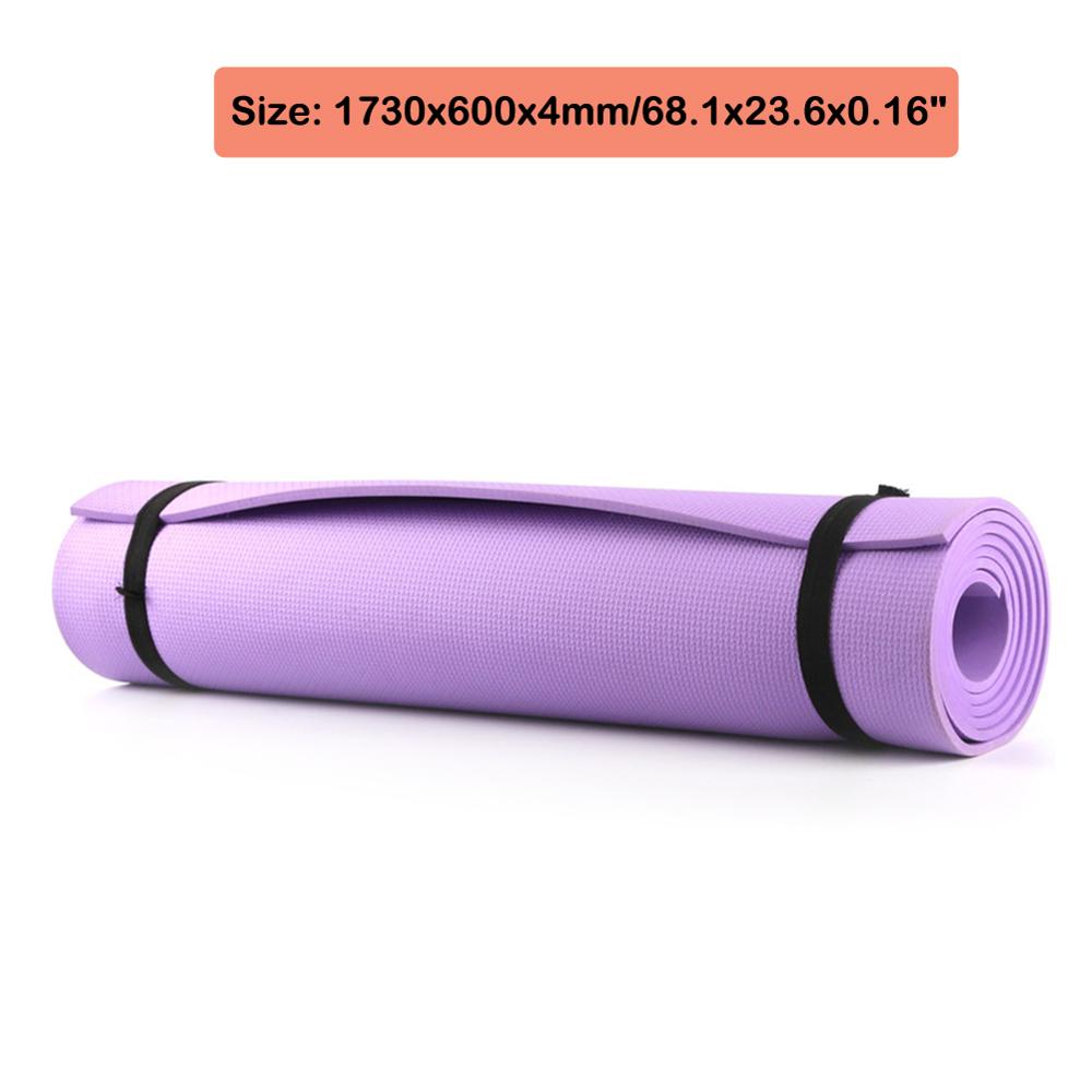 All-purpose sklisikker miljø pilates treningsmatte 4/6mm tykk eva yogamatte treningsutstyr gymtrening: 4mm- lilla