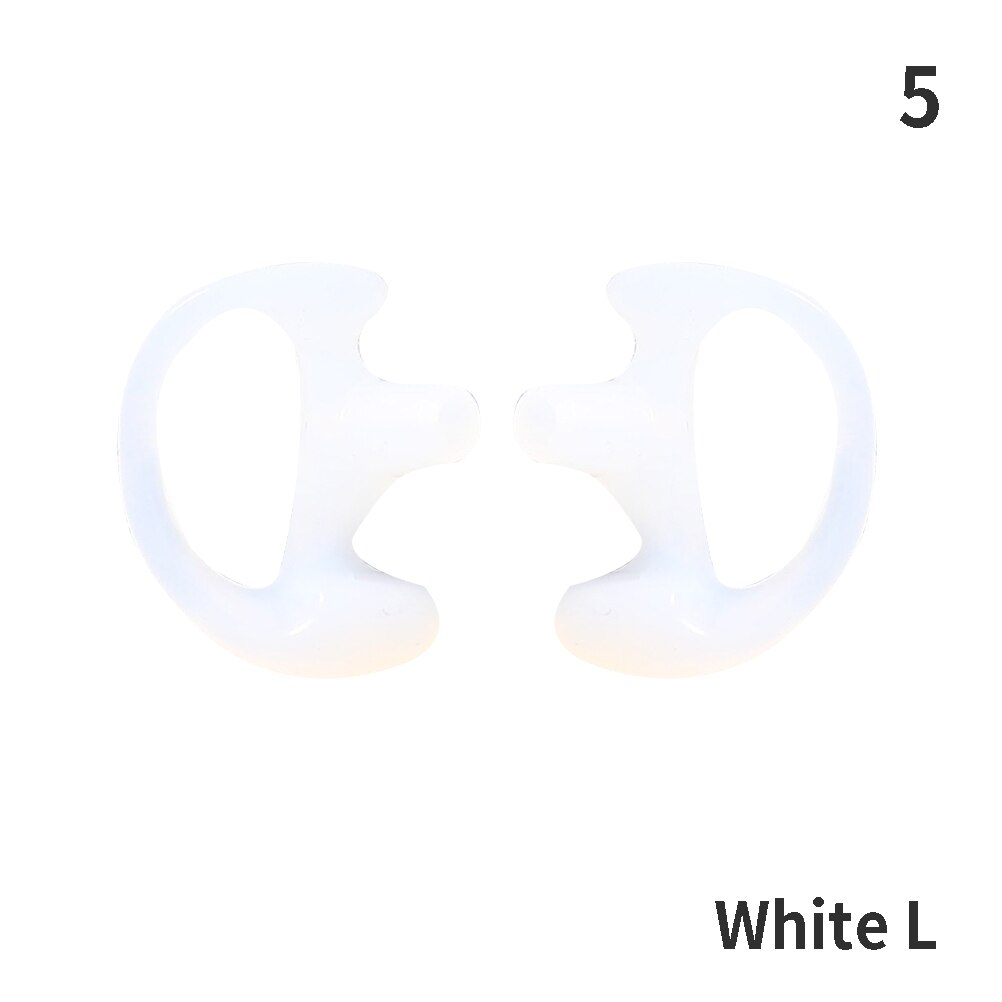 2Pcs Ear Molds Soft 2-Way Radio Earmold Replacing Earpiece Insert For Acoustic Coil Tube Audio Kits Headphone Accessories: white L
