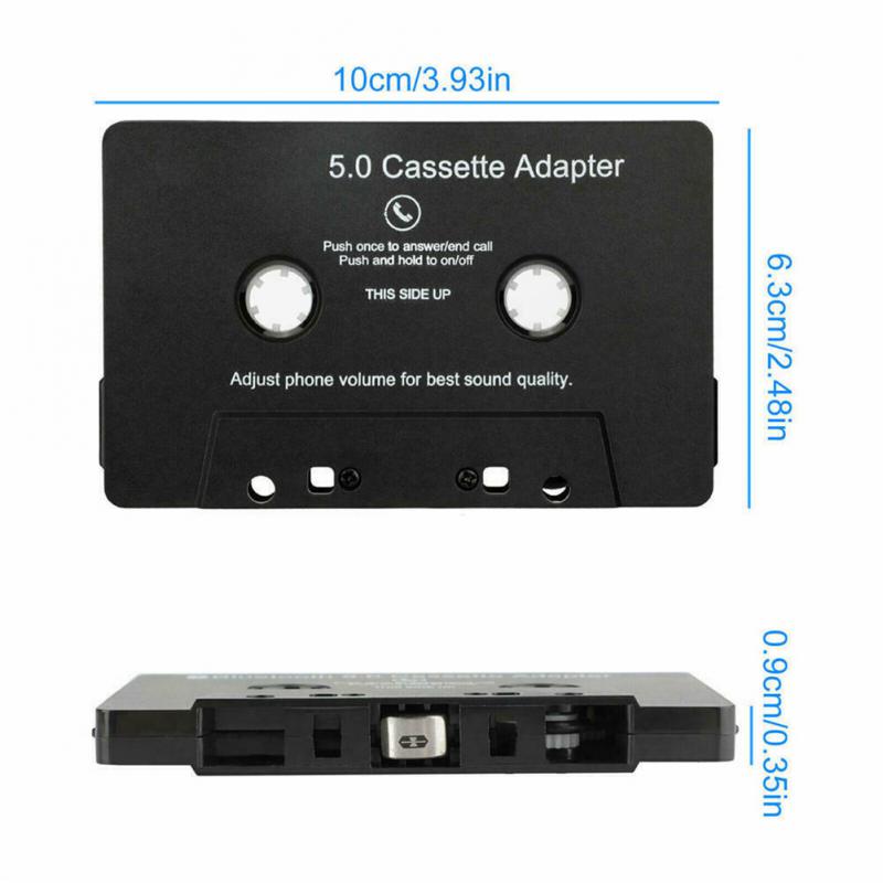 Car Cassette Player Tape Audio Aux Adapter Smartphone Cassette Adapter Bluetooth-compatible 5.0 Car MP3 Built-in Microphone