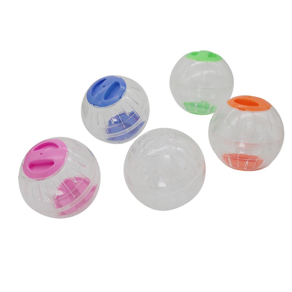 Plast små husdjur gnagare möss joggingboll leksak hamster gerbil råtta träning träning boll klar andas utan fäste 4 färg