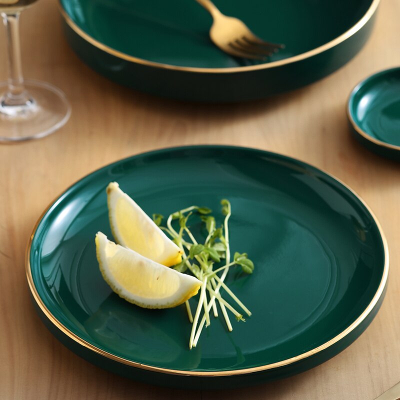 FANCITY Home plate, ceramic dish, plate, personality fish plate