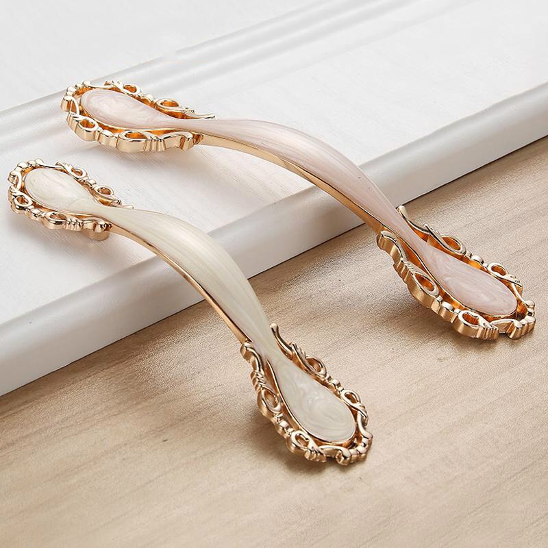 European Ceramic Door Handles Drawer Pulls Furniture Handles and Knobs for Kitchen Cabinet Cupboard