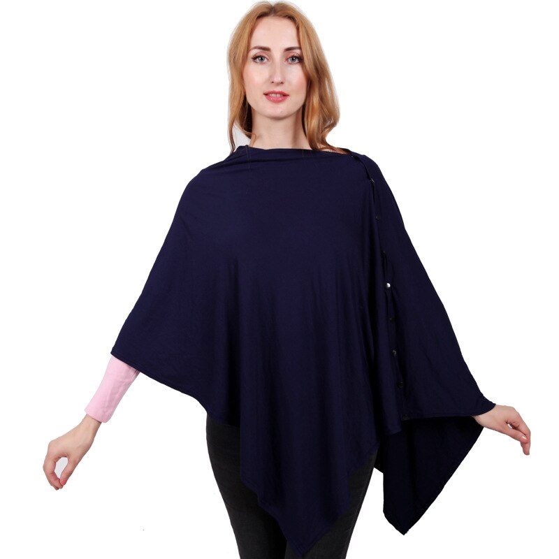Pregnant Women Nursing Breastfeeding Scarf Expectant Mother Feeding Shawl Nursing Covers: navy blue