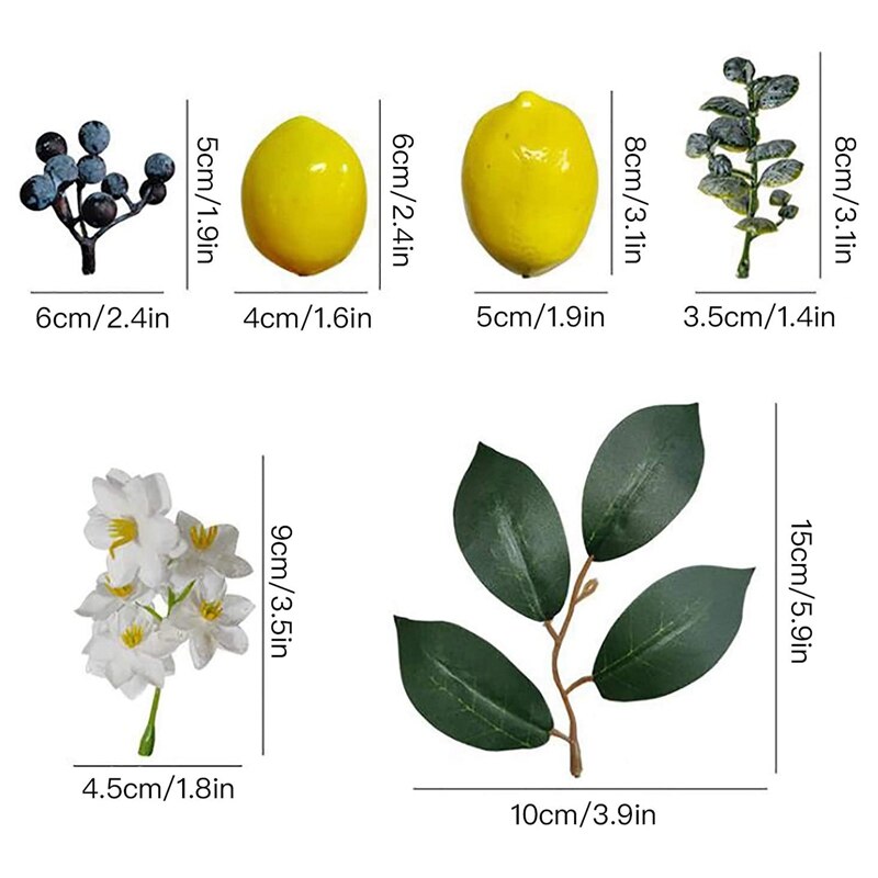 6.5Ft Kunstmatige Citroen Guirlande, Faux Eucalyptus Wijnstokken Met Kunstmatige Citroenen, Lente Kunstmatige Fruit Garland Decor