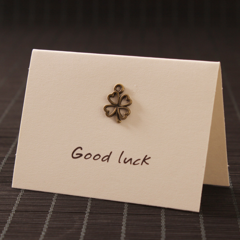 50Pack fold card with envelope greeting retro Metal Festival towers clover crown triumphal arch 8*6CM: B