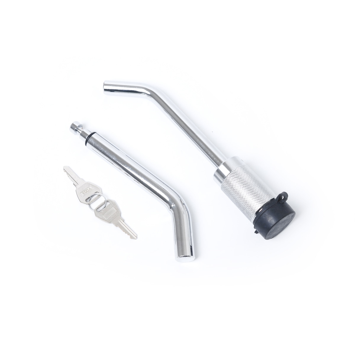 3pcs Trailer Lock Stainless Steel Durable Universal Dual Receiver Receiver Lock Trailer Parts Hitch Lock with Protective Cap A30