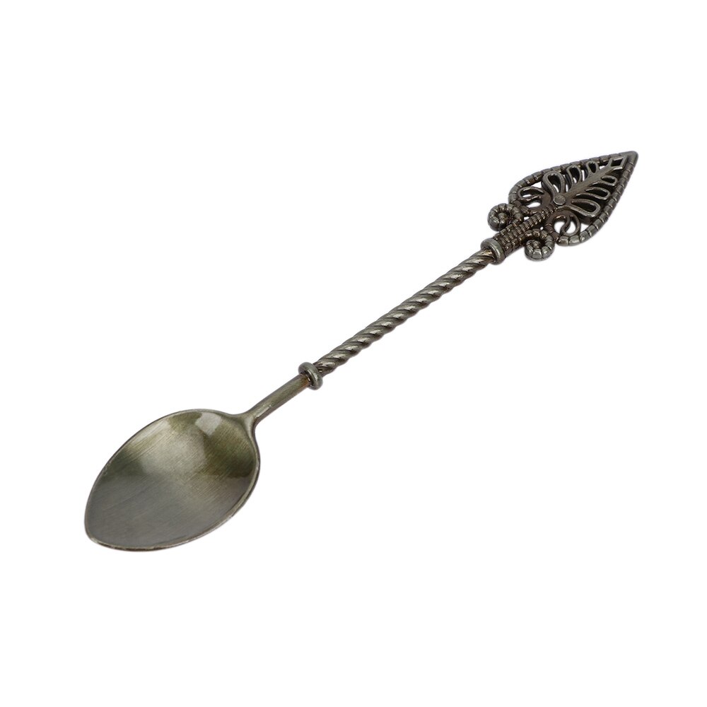 Ceramic Handle Flower Shape Spoon Stainless Steel Tea Coffee Spoon Teaspoons Coffee Stirring Spoon Coffee Accessorie Tableware: 02
