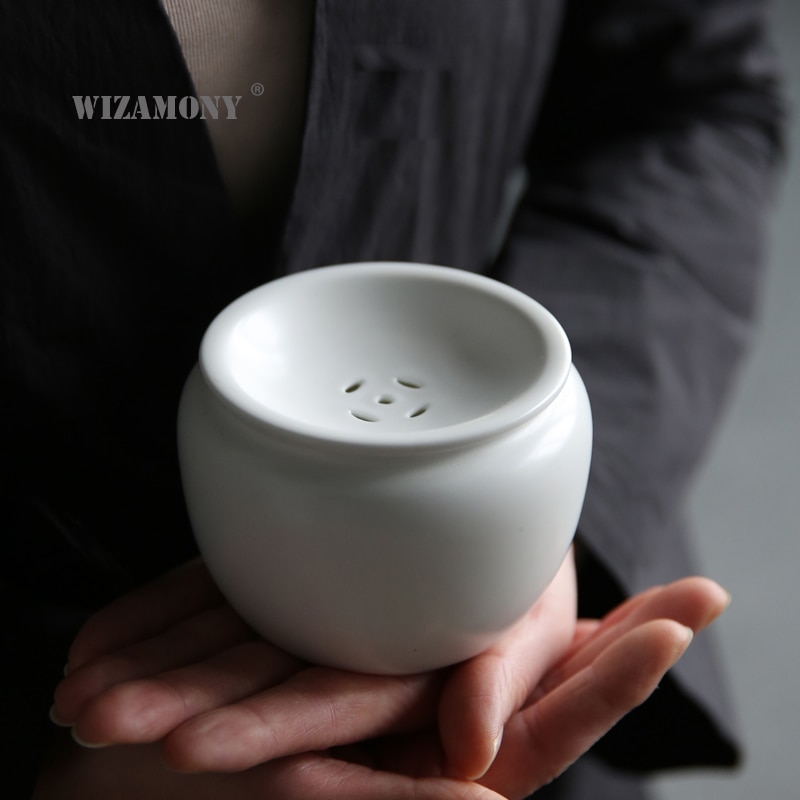 WIZAMONY Japanse Thee Wassen Kom Vet Wit Jianshui gongfu Teasets thee Accessoires Keramische Porselein Chinese water container