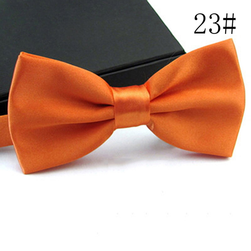 Chemise avec nœud papillon pour homme, vêtement formel, Business, mariage,: a23 Orange