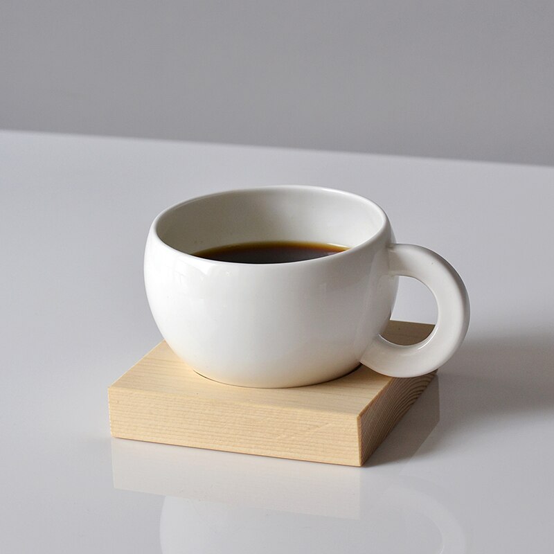 China Keramiek Koffie Cup Eenvoudige Cappuccino Cup Set Korea Paar Porselein Cup Ontbijt Cup