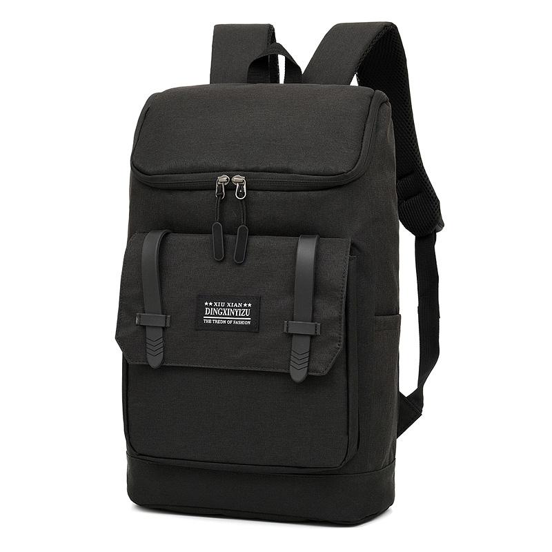 men&#39;s large capacity Backpack Laptop Backpack multi functional backpack waterproof schoolbag for teenage boys: Black