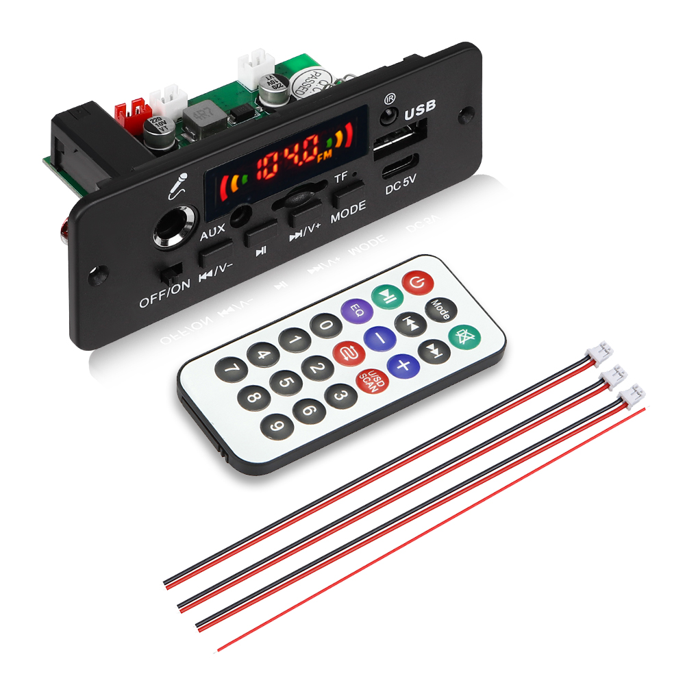 DC 5V MP3-Player 2*5W Verstärker Bluetooth MP3-Decoder Board Auto Musik-Player FM Radio Freis prec heinrich tung Aufzeichnung modul Unterstützung Mikrofon: Default Title