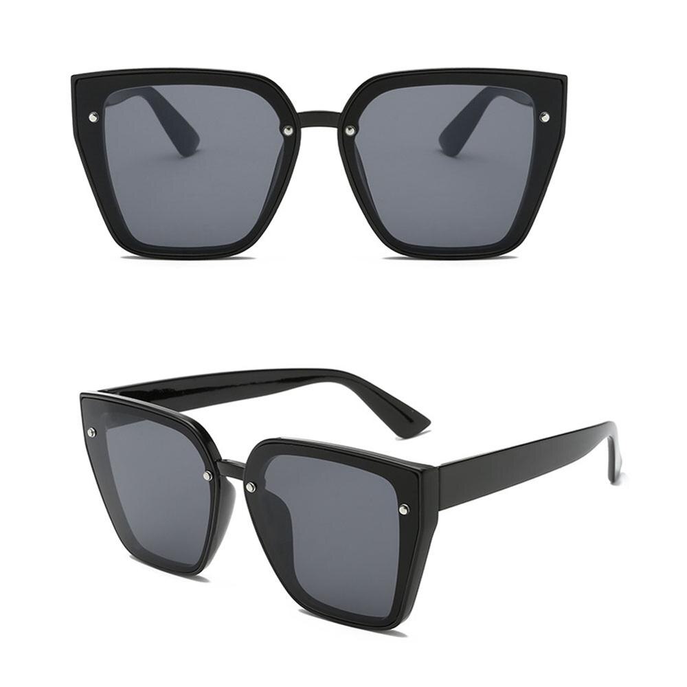 Kvinder fashionable retro alsidige solbriller stor ramme tynd ansigt solbrille: 01