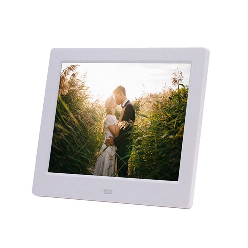 8 Inch LCD Digital Photo Frame HD 1024X768 Electronic Album Digital Picture Music Video Player Function: white / EU plug 