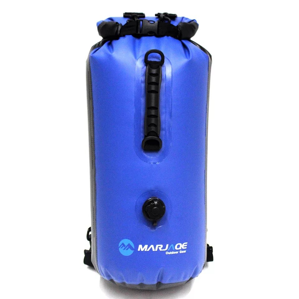 30l oppblåsbare dykkebag vanntett tørr bag ryggsekk sammenleggbar bøtte fiske roll top ryggsekk hav drybag kajakk utendørs pakke: 30l blå