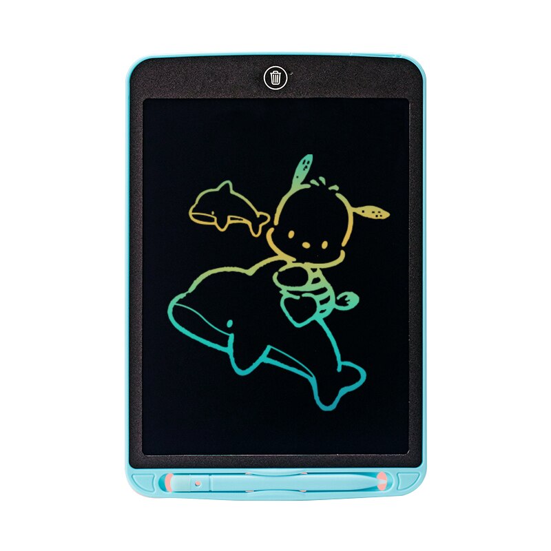 LCD Writing Tablet 15 Inch Drawing Handwriting Pad Message Graphics Board Kids Writing Board Lock Key One-Click Clear Child: 12 Inch Color Blue