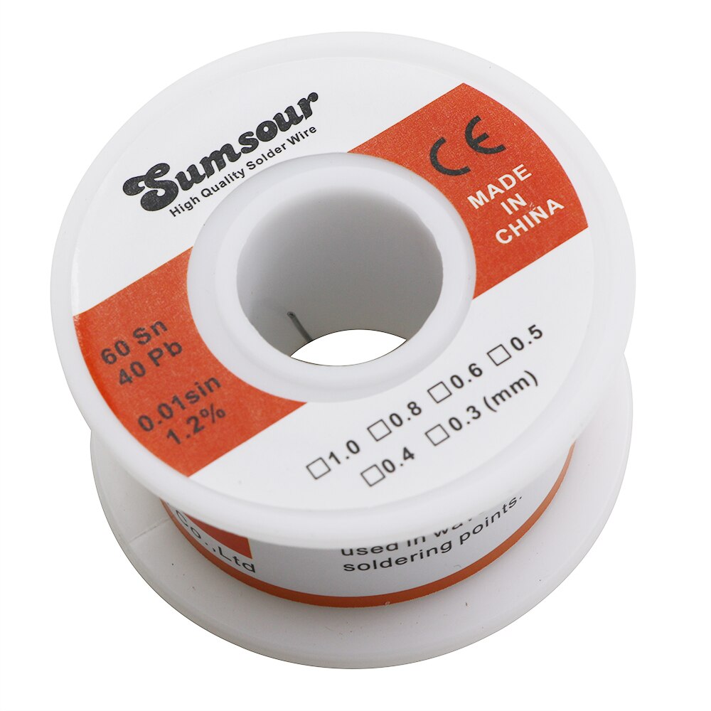 Soldering Tin Wire 0.5mm 0.6mm 0.8mm 1.0mm 5g 10g 40g 100g Welding Tin Melt Rosin Core Solder Line Roll No-clean FLUX 1.2%