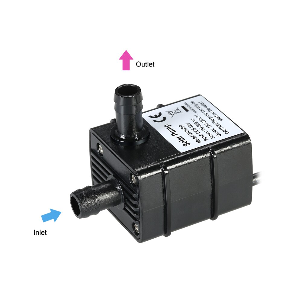 9V 1.5W/2W/3W Solar Panel Water Pump Solar Powered Brushless Pump Fountain Submersible Water Pump for Pond Garden 180-200L/H