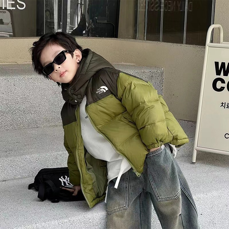 Lasten untuvatakki talvi lasten untuvatakki pojille ja tytöille paksuuntunut lämmin hupullinen lasten leipävaatteiden untuvatakki