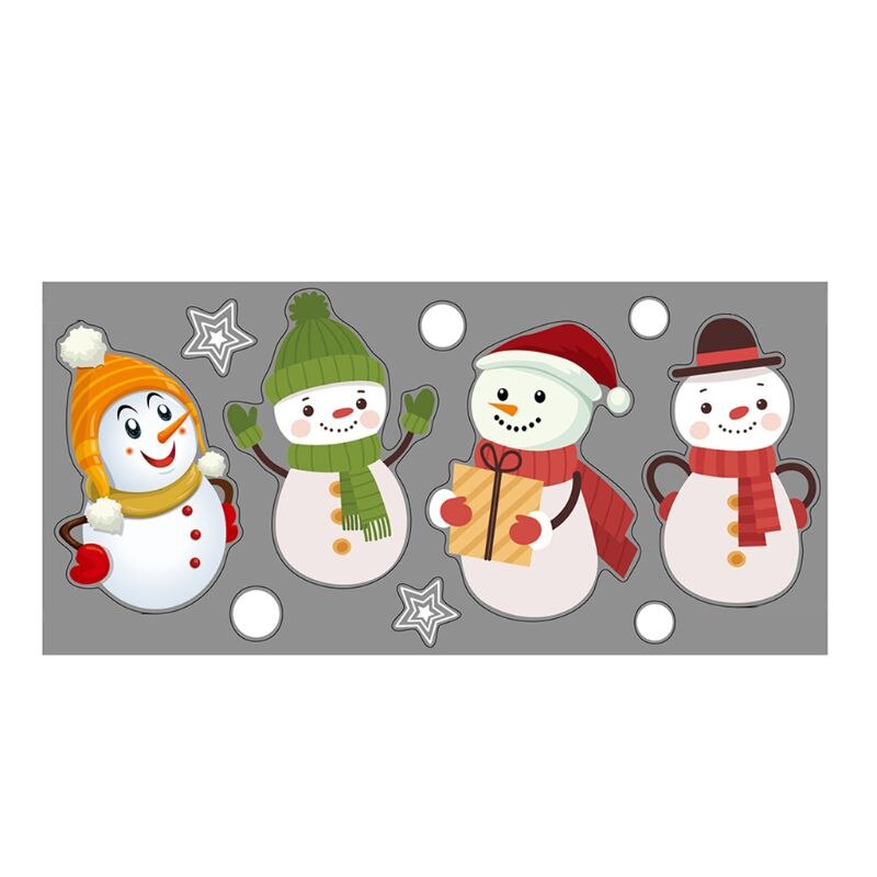 Feliz adhesivos navideños para pared de vidrio de ventana Festival pared calcomanías murales de Santa Año adornos navideños para el hogar Decoración: 8YY102126-M