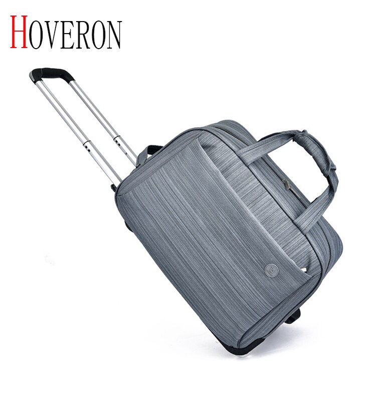 Vrouwen Waterdichte Hoge Capaciteit Reistas Dikke Stijl Rollende Koffer Trolley Bagage Lady Mannen Reistassen Koffer met Wielen: Light Grey