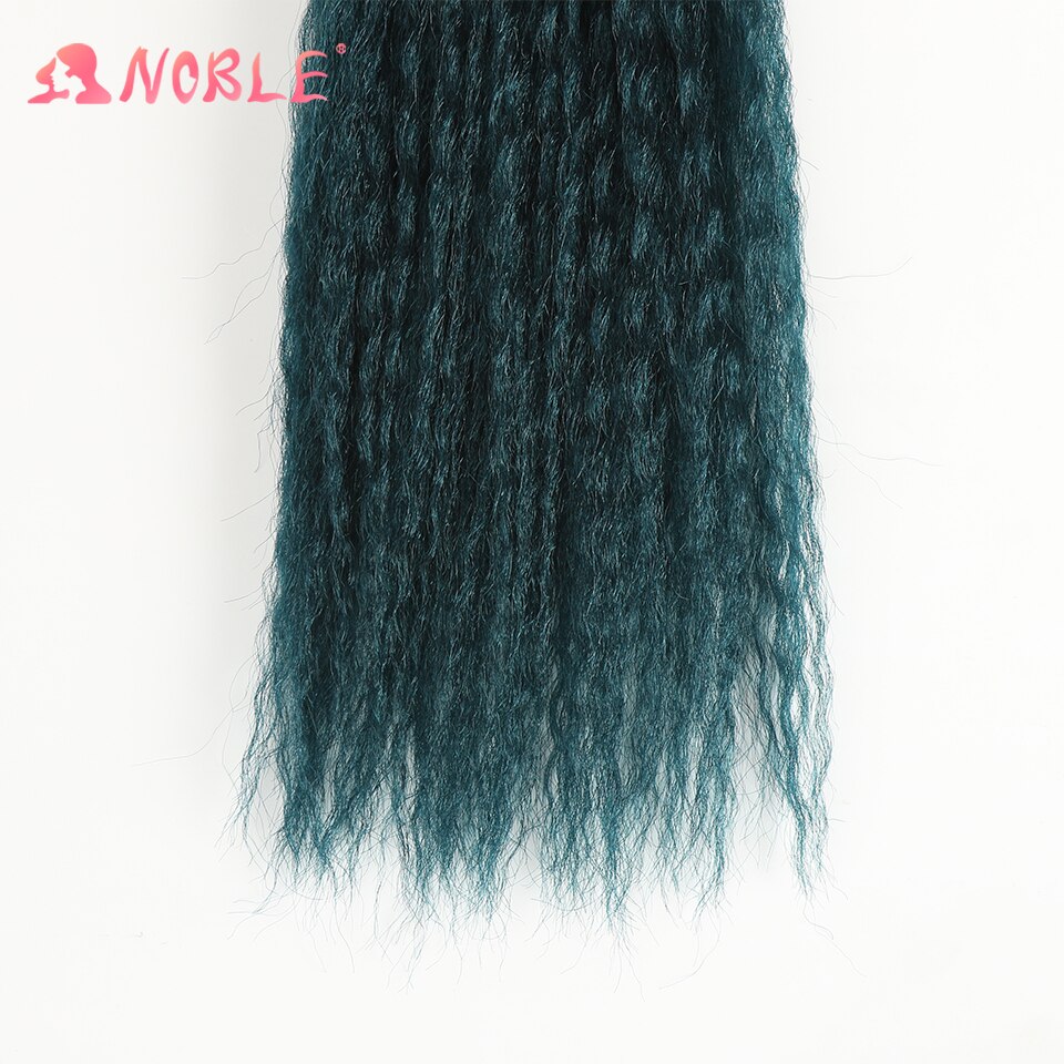 Mèches synthétiques Afro crépues lisses – Noble star, Extensions capillaires avec une fermeture gratuite, 6 lots