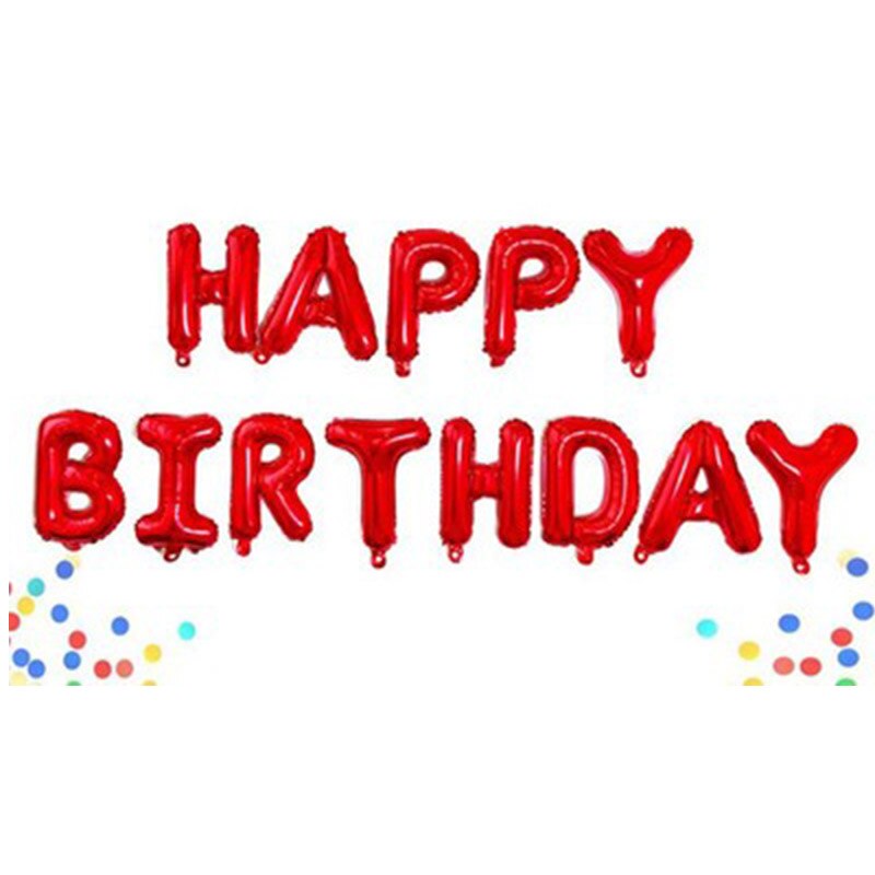 13 stuks happy birthday ballonnen folie letter ballon verjaardagsfeestje decoraties kinderen volwassen verjaardag ballonnen alfabet ballonnen set