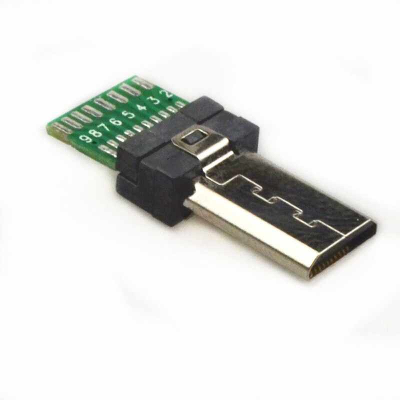 5 Pack WMZ Micro USB Connector With PCB Sony 15 Pin USB Plug Connectors 15 Pin Adapter For Sony Camera Flat Micro Mini Adapters