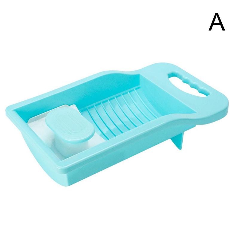 Plastic Washtub with Washboard Thick Laundry Basin Wash Baby Underwear Plastic Laundry Basin: A