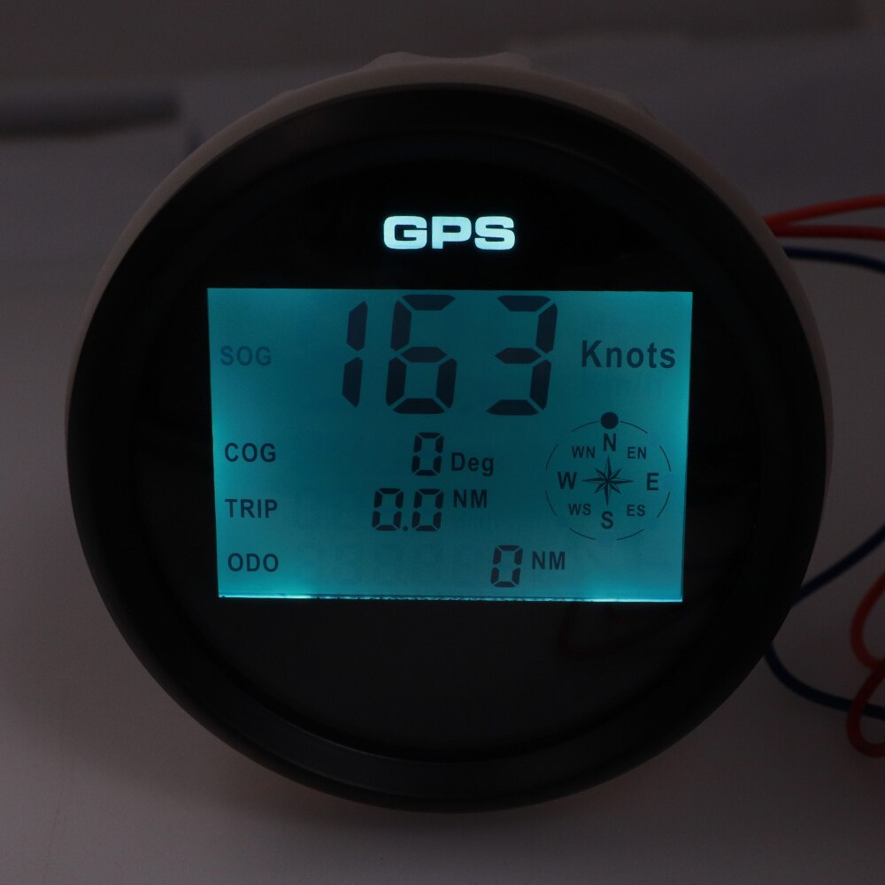 8 värin taustavalo digitaalinen gps -nopeusmittarin matkamittari 0-999 solmua km/h mph 12v/24v veneauton moottoripyörän nopeusmittarille